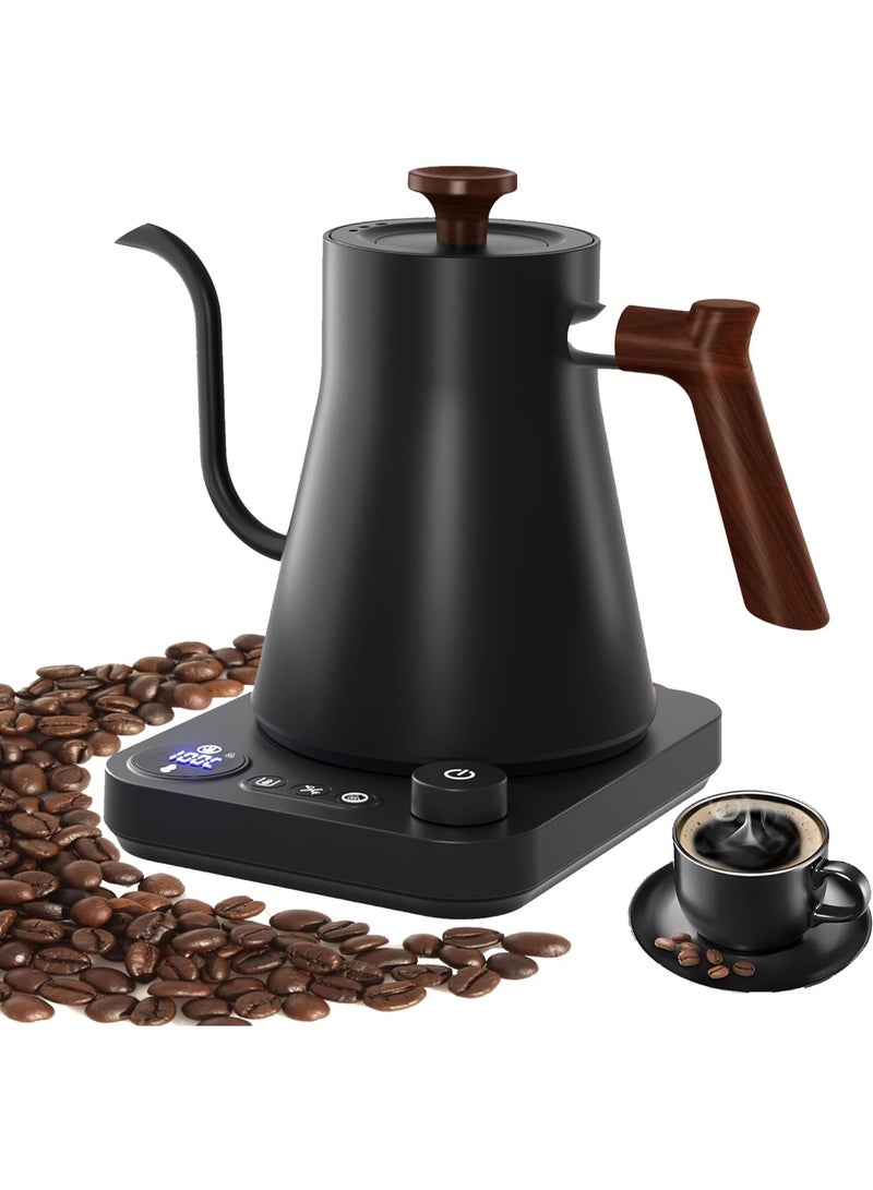AoMige Electric Gooseneck Kettle,304 Stainless Steel Coffee Kettle with Temperature Control Presets,Quick Heating & Automatic Shut Off Electric Tea Pot for Pour Over Coffee,Brew Tea,Boil Hot Water, 0.9L - Image 1
